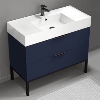 Bathroom Vanity Blue Modern Bathroom Vanity, 40